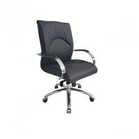 Cadeira Diretor Luxuosa com Braços Fixos Linha Eiffel Preto - 1