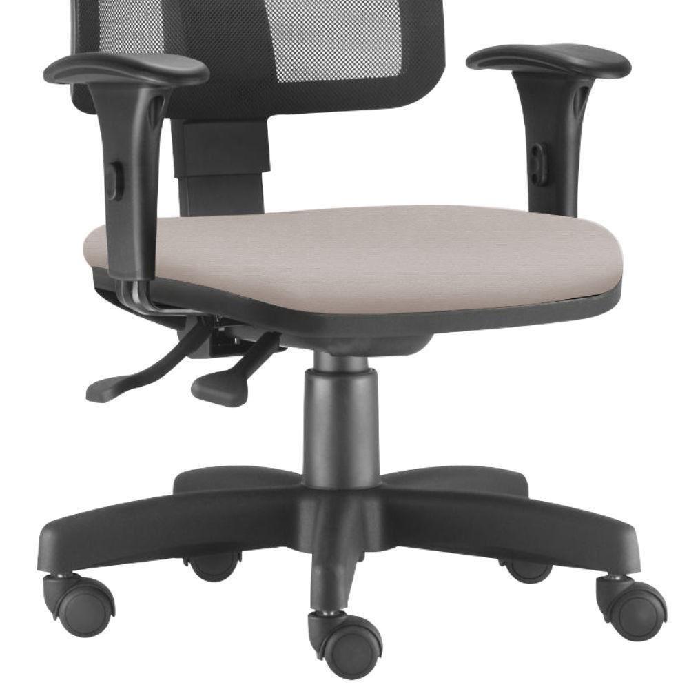 Kit 02 Cadeiras Giratória Zip Executiva Escritório Bege - 2