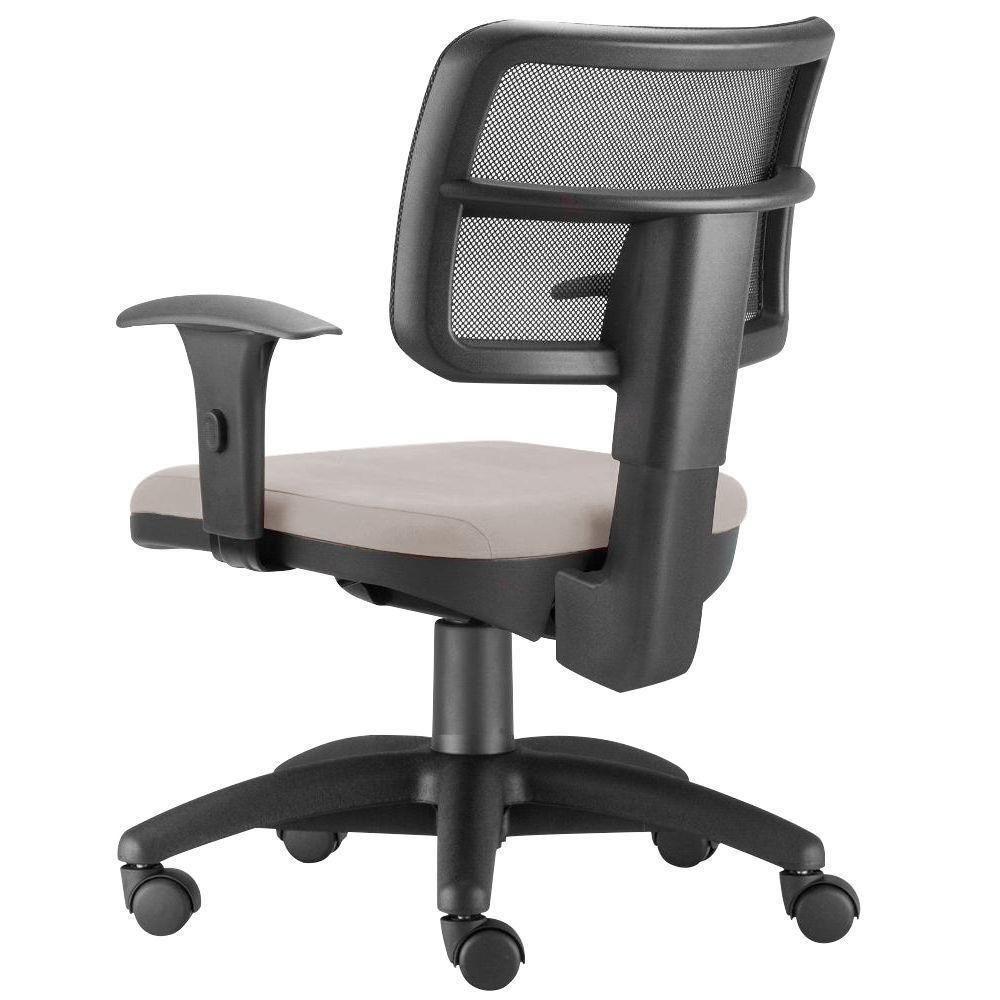 Kit 02 Cadeiras Giratória Zip Executiva Escritório Bege - 4