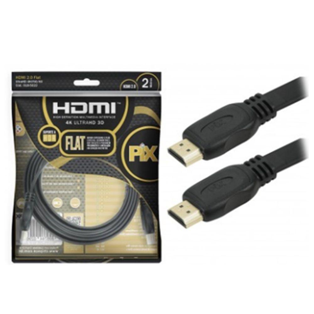 Cabo Hdmi Macho X Macho 2.0 4k Hdr 19 Pinos Flat 2,0 Metros - 1