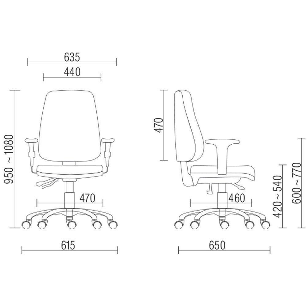 Kit 2 Cadeiras Giratórias Job Diretor Crepe Verde Musgo - 3
