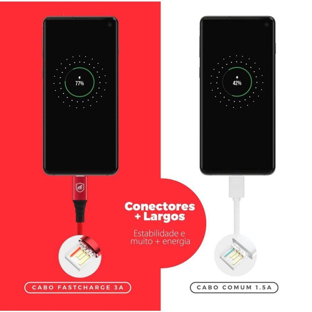 Cabo Tech Proof Vermelho Micro Usb V8 (1,2M) - Gorila Shield - 5