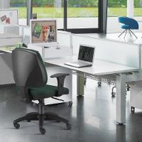 Kit 02 Cadeiras Job L02 Escritório Crepe Verde Musgo