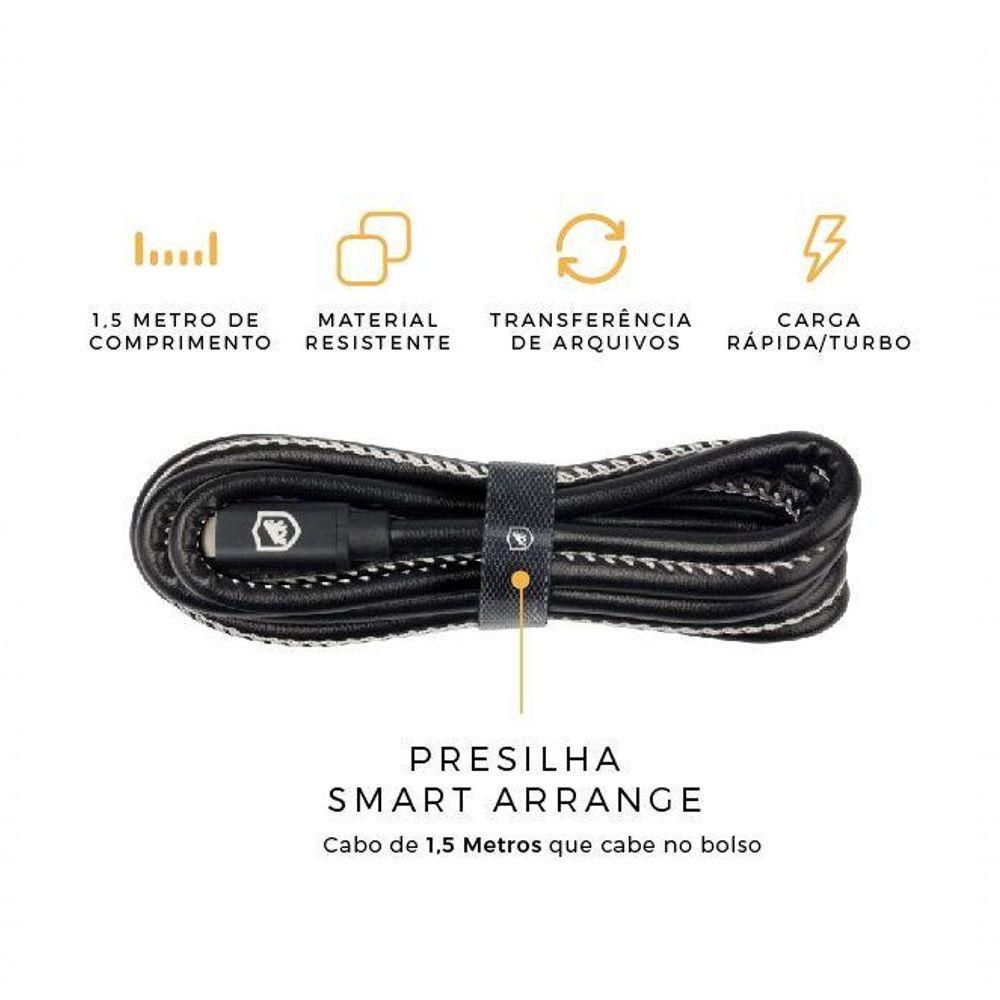 Cabo Turbo Militar - 1,5M - Lightning - Usb-A - Homologado - Gshield - 6