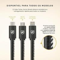 Cabo Turbo Militar - 1,5M - Lightning - Usb-A - Homologado - Gshield - 8