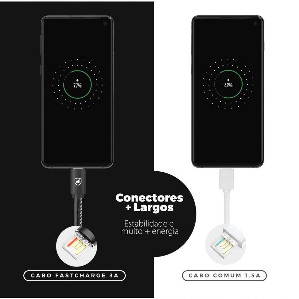 Cabo Turbo Militar - 1,5M - Micro Usb V8 - Gshield - 2