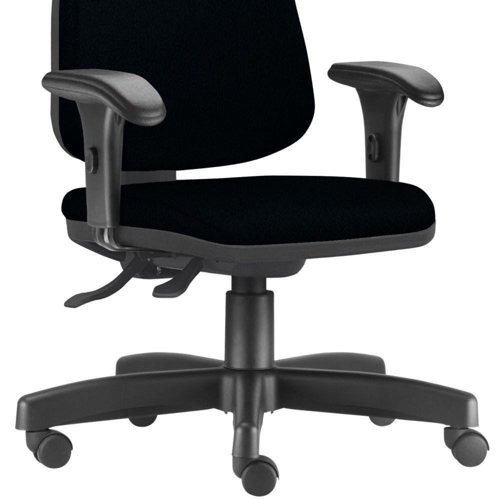 Cadeira Giratória Job L02 Diretor Executiva Crepe Preto - 3