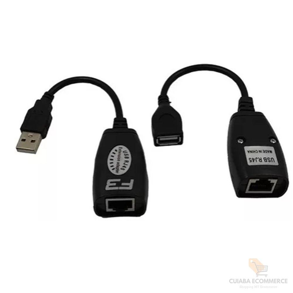 Cabo Extensor Usb Placa De Rede 2.0 Para Rj45 F3 - 3