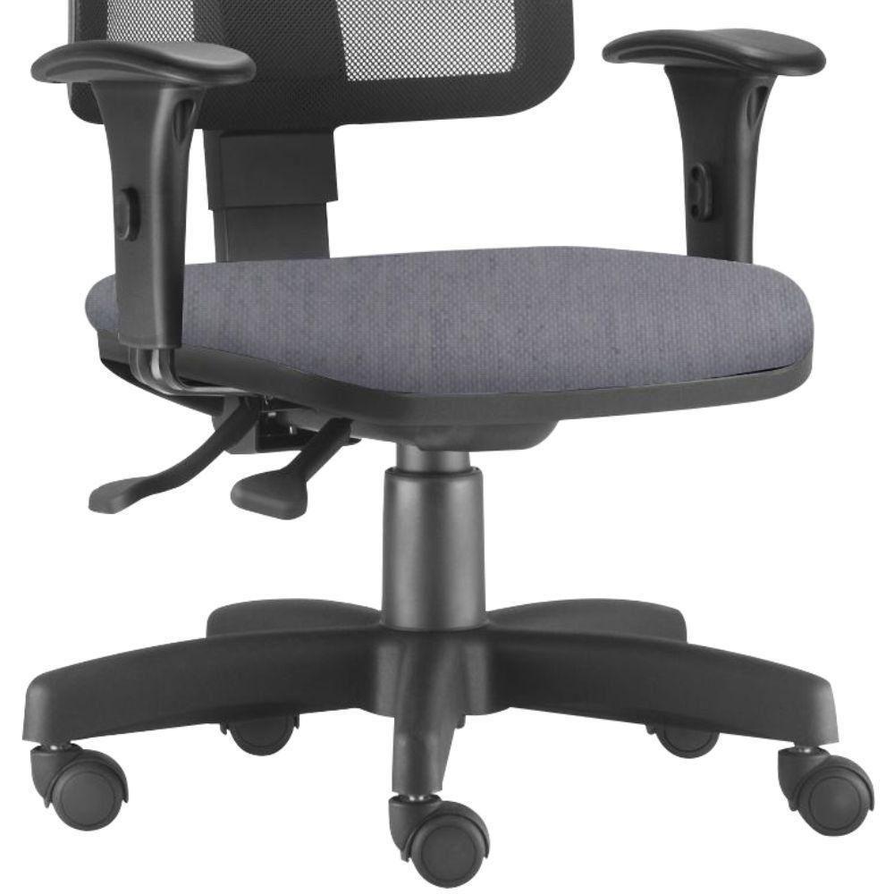 Cadeira Giratória Zip Executiva Ergonômica Escritório Cinza - 2