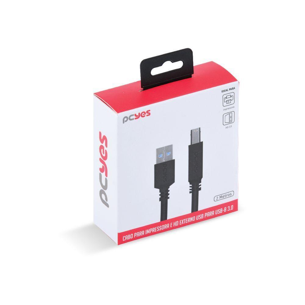 Cabo Para Impressora E Hd Externo Usb A 3.0 Macho Para Usb B 3.0 Macho 28Awg Puro Cobre 2 Metros - 7