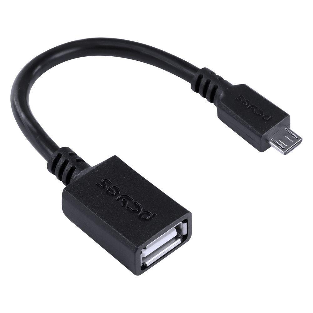 Adaptador Otg Micro Usb Para Usb 2.0 15Cm Preto Conexão Com Celulares Smartphones Tablets - Pamup-15 - 7