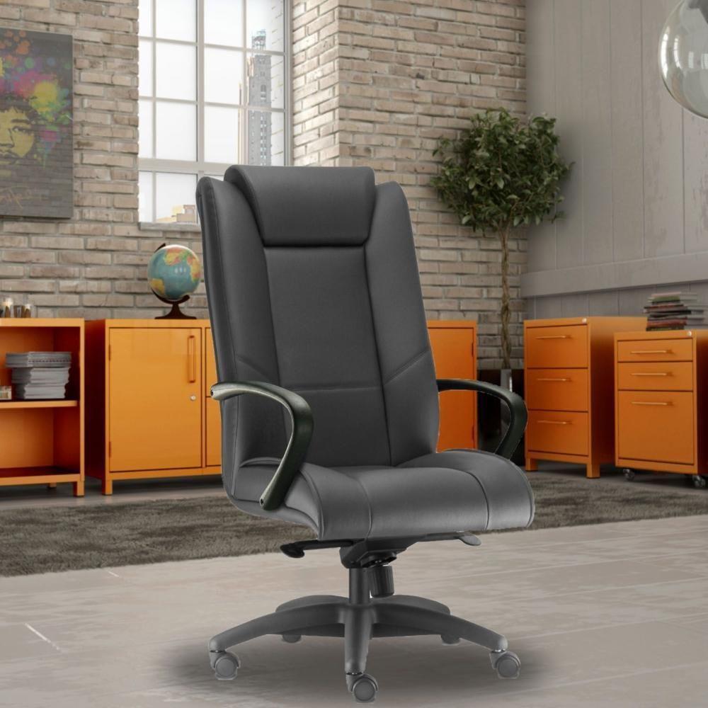 Kit 2 Cadeiras De Escritório Presidente Preto - 4