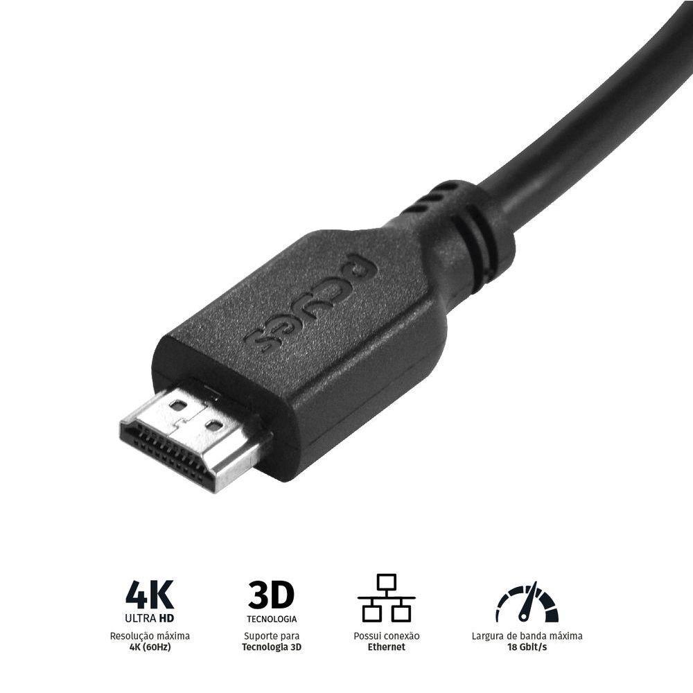 Cabo Hdmi 2.0 4K 30Awg Puro Cobre 20 Metros - Phm20-20 - 5