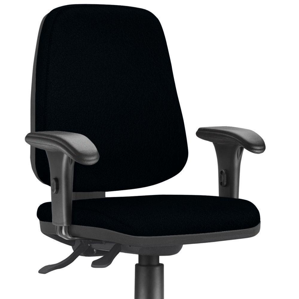 Cadeira Job L02 Diretor Executiva Couro Sintético Preto - 4