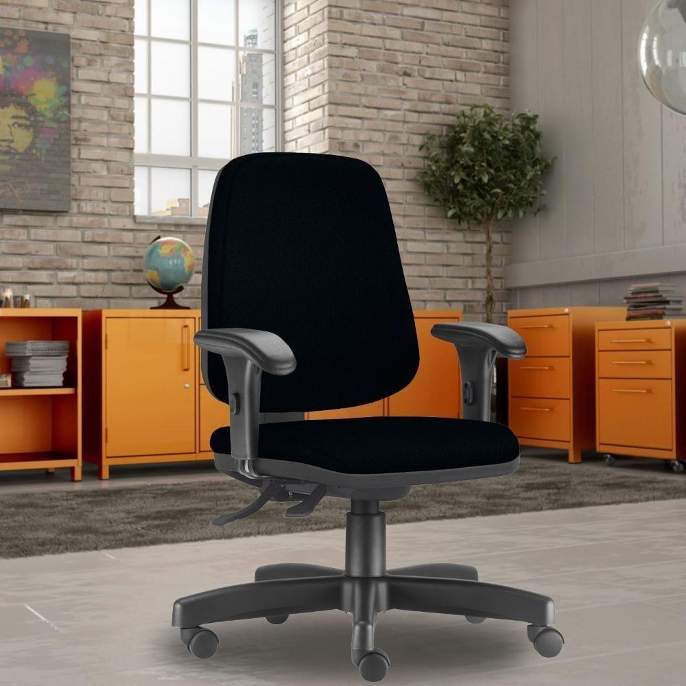 Cadeira Job L02 Diretor Executiva Couro Sintético Preto - 5