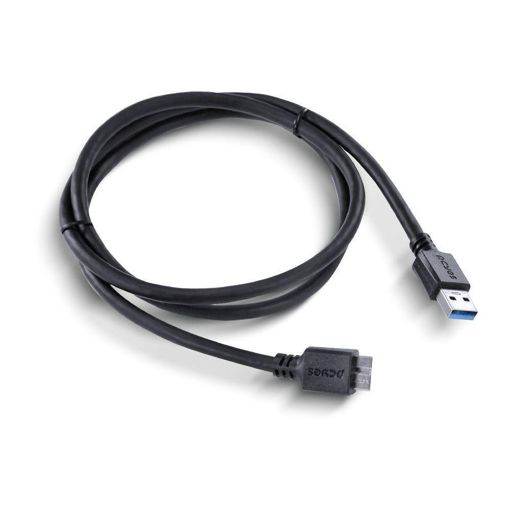 Cabo Para Hd Externo Usb A 3.0 Macho Para Micro Usb B 3.0 (10 Pinos) Macho 28Awg Puro Cobre 1 Metro - 4