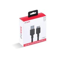 Cabo Para Hd Externo Usb A 3.0 Macho Para Micro Usb B 3.0 (10 Pinos) Macho 28Awg Puro Cobre 1 Metro - 3