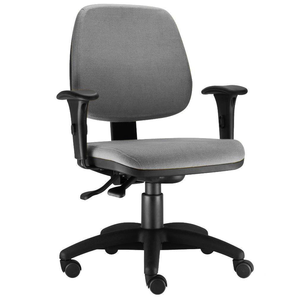 Cadeira Job L02 Executiva Ergonomica Escritório Crepe Cinza - 1