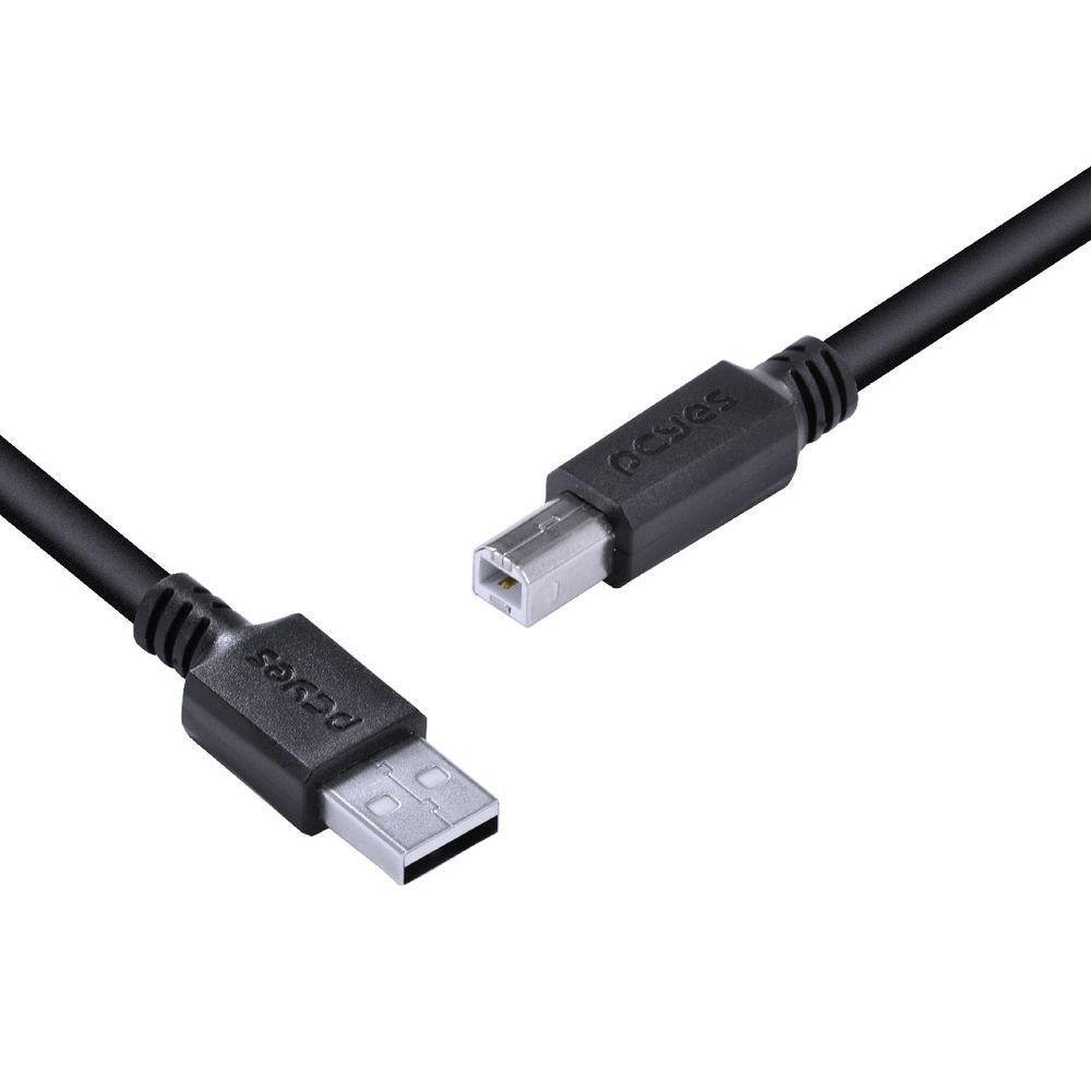 Cabo Para Impressora Usb A 2.0 Macho Para Usb B 2.0 Macho 28Awg Puro Cobre 3 Metros - Puabm2-3 - 4