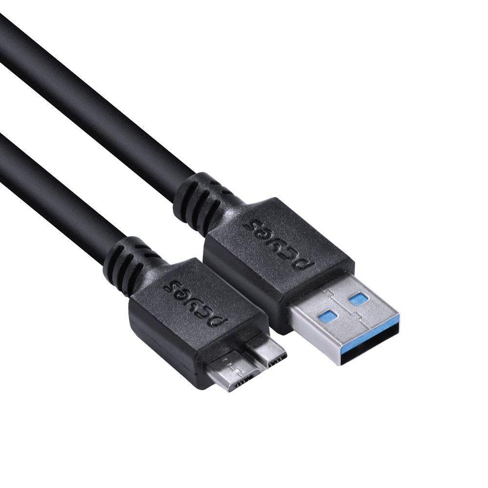Cabo Para Hd Externo Usb A 3.0 Macho B 3.0 (10 Pinos) Macho 28Awg Puro Cobre 5 Metros - Puamcm3-5 - 6