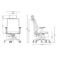 Kit 2 Cadeiras De Escritório Apoio De Cabeça Addit F2 - 2