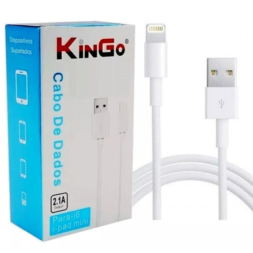 Cabo de Dado Iphone 5 6 7s 8 Plus X Plus 1 Mt Kingo Branco - 2