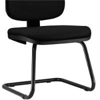 Cadeira Para Escritório Job L02 Fixa Crepe Preto - 3