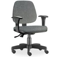 Kit 02 Cadeiras De Escritório Job L02 Cinza Escuro