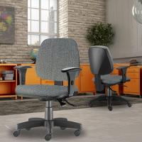 Kit 02 Cadeiras De Escritório Job L02 Cinza Escuro - 5