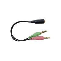 Cabo Adaptador P3 Fêmea Para 2 P2 Macho 3,5Mm - Fone E Microfone Para Headset Cabo P2 - 1