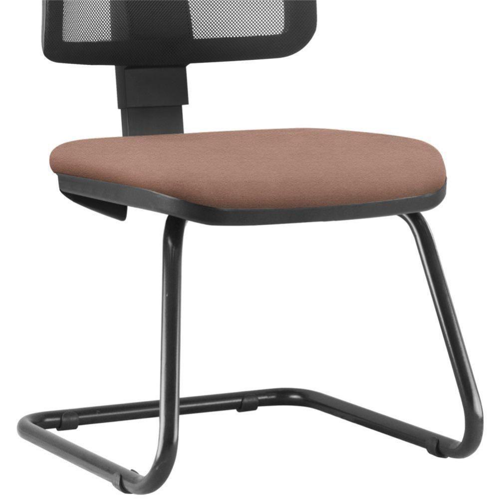 Cadeira De Escritório Recepção Fixa Zip L02 Suede Rosê - 2