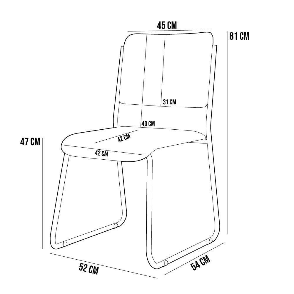 Kit 03 Cadeiras Hoteleira Auditório Empilhável Inter L02 Facto Preto - 6