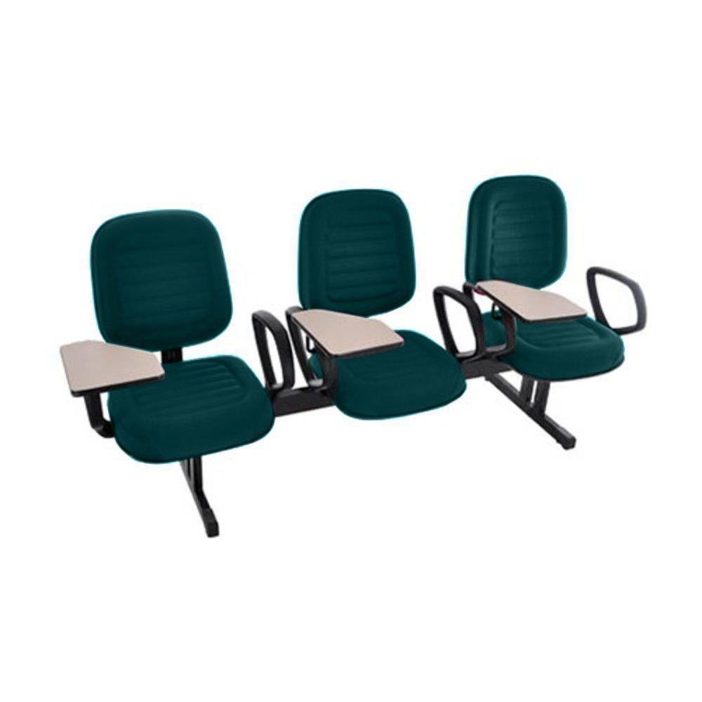 Cadeira Em Longarina Com Prancheta Linha Blenda Verde - 1