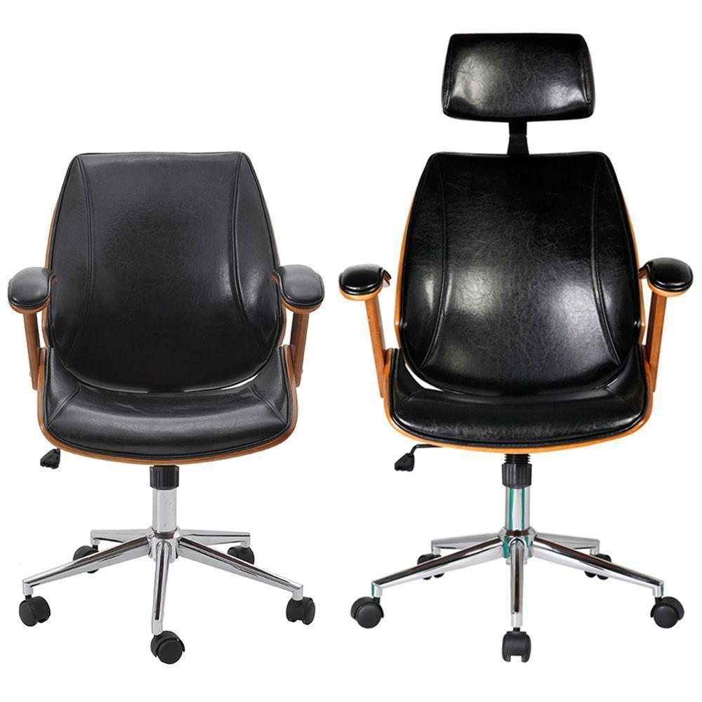 Kit 03 Cadeiras de Escritório Presidente e Diretor Giratória com Regulagem de Altura Akon Pu Preto Gran Belo - 4