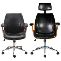 Kit 03 Cadeiras de Escritório Presidente e Diretor Giratória com Regulagem de Altura Akon Pu Preto Gran Belo - 8