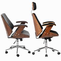 Kit 03 Cadeiras de Escritório Presidente e Diretor Giratória com Regulagem de Altura Akon Pu Preto Gran Belo - 10