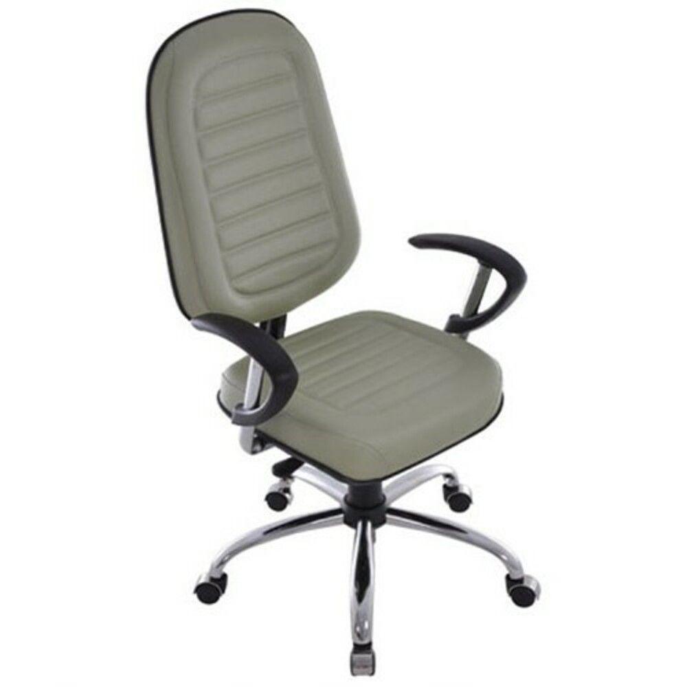 Cadeira Presidente Com Base Cromada Linha Blenda Cinza - 2