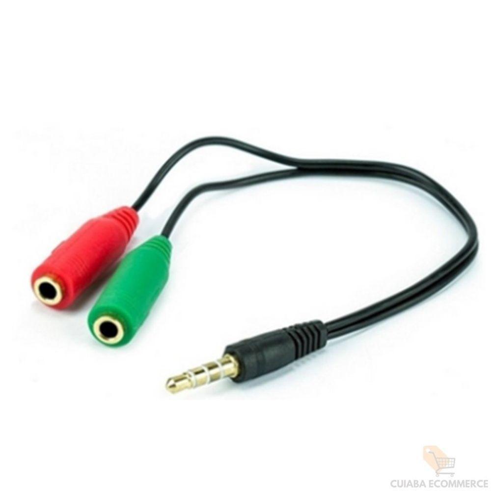 Cabo P3 Macho 2 P2 20cm Para Fone De Ouvido - 2