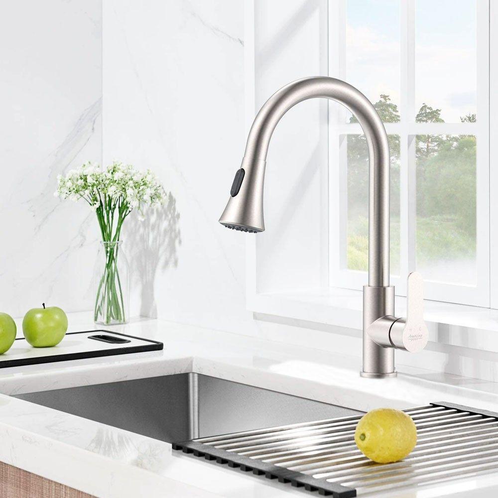 Torneira Goumet Pull Down Metal Escovado Monocomando Bancada - 2