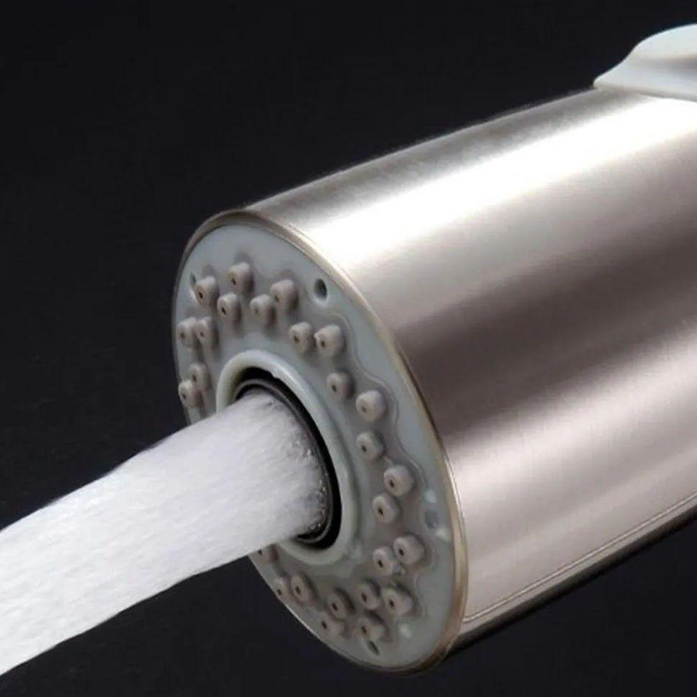 Torneira Goumet Pull Down Metal Escovado Monocomando Bancada - 3