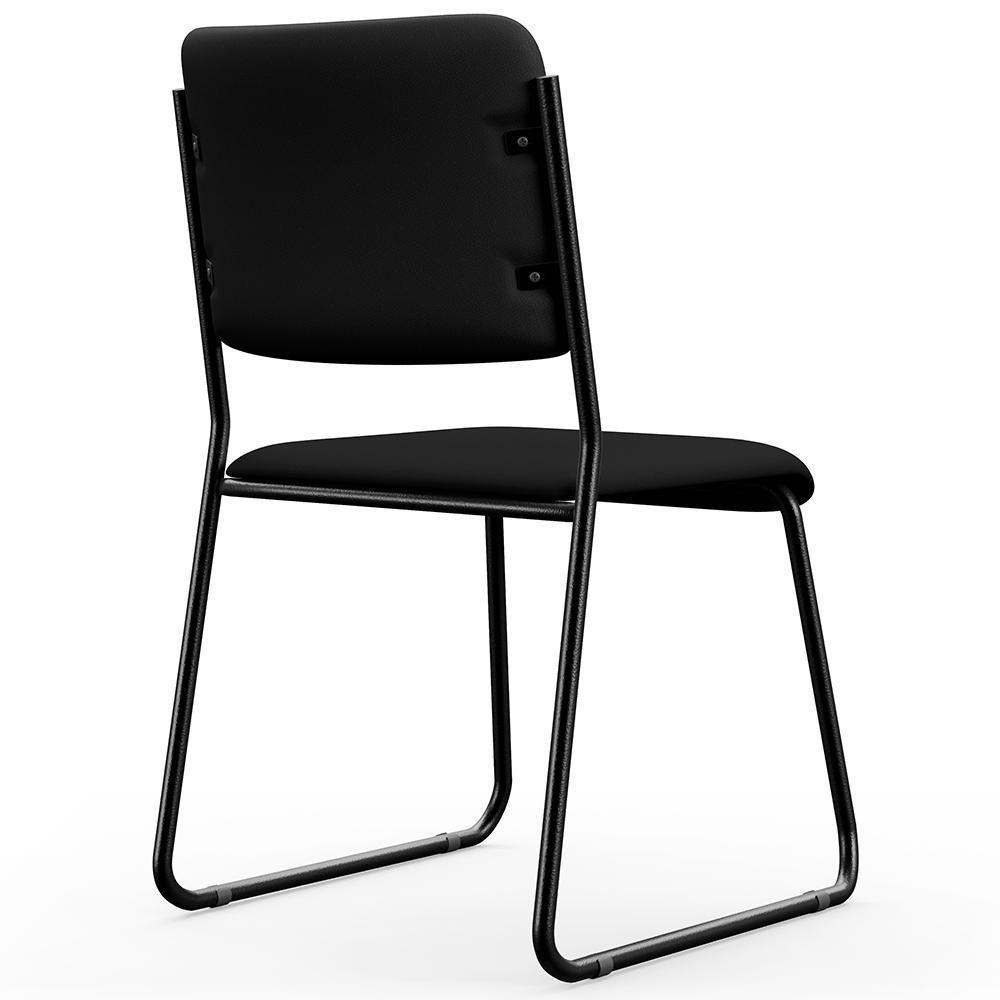 Cadeira Hoteleira Auditório Empilhável Inter L02 Facto Preto - 3