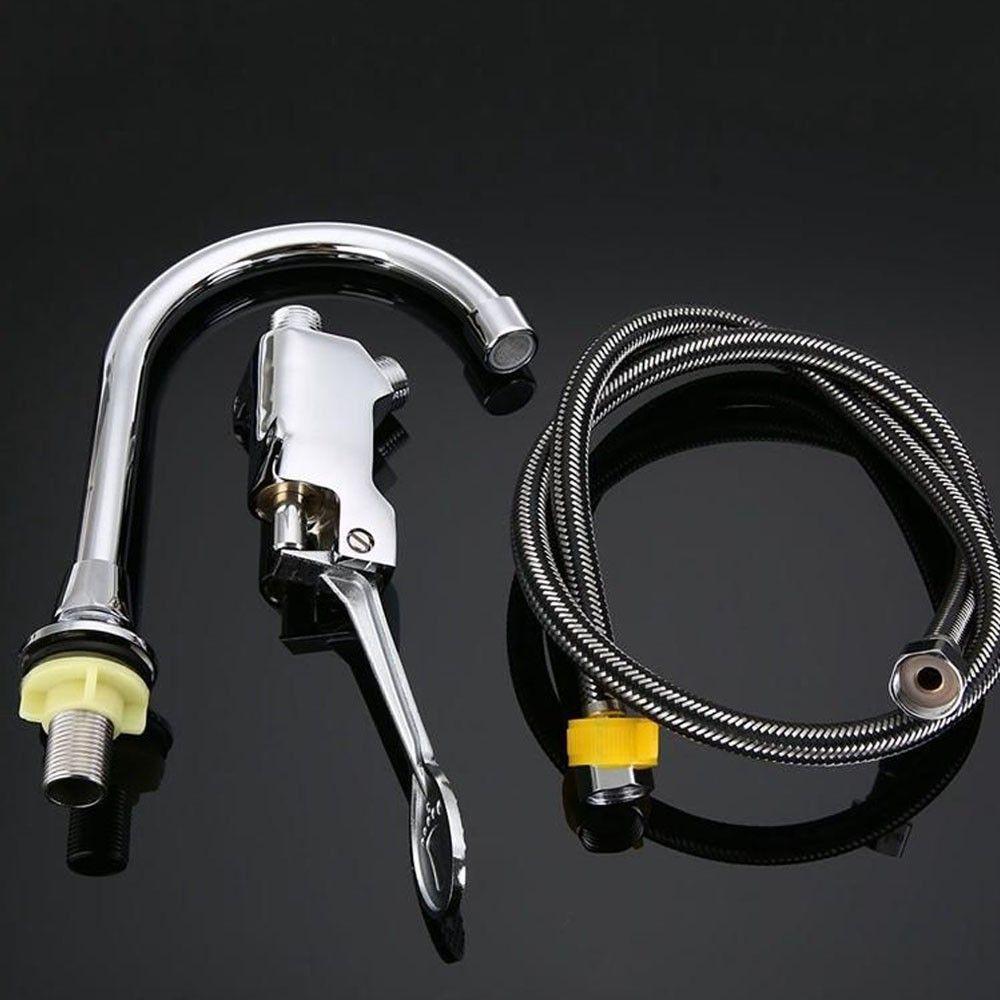 Torneira Valvula Pedal Acionamento Sem Maos Controle - 4