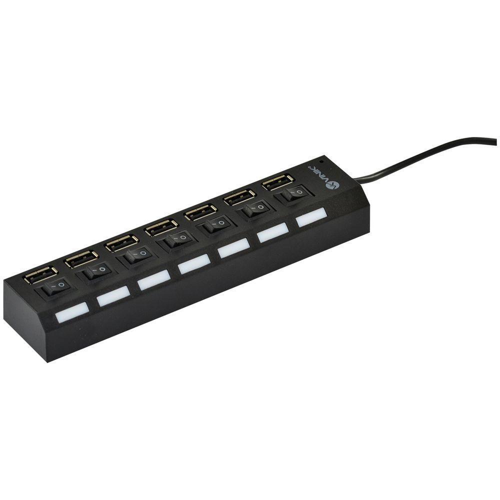 Hub Usb 2.0 7 Portas Com Cabo E Led Indicador - Huv-40 - 5