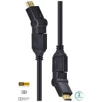 Cabo Hdmi 2.0 4K Ultra Hd 3D Conexao Ethernet Conectores 360O 2 Metros - 29254 - 1