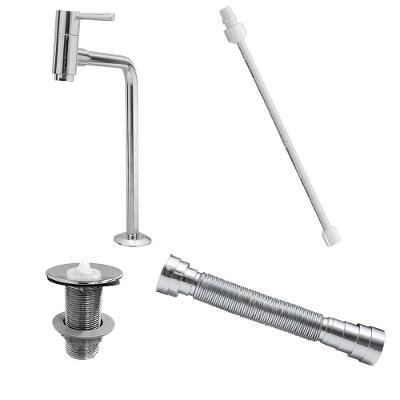 Kit Torneira Dl08 Com Sifao E Engate 50 Cm Mais Valvula Abs