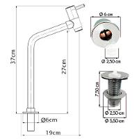 Kit Torneira Dl08 Com Sifao E Engate 50 Cm Mais Valvula Abs - 3
