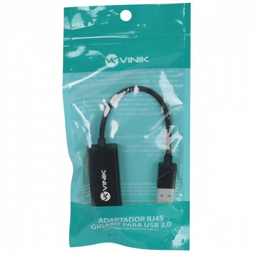 Adaptador Rj45 Gigabit Para Usb 3.0 - Compativel Com Nintendo - Adrj45 - 2