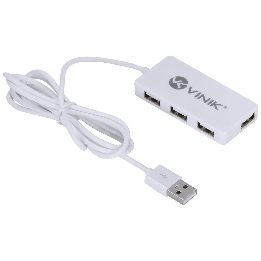 Hub Usb 2.0 Com 4 Portas E 1,2M De Cabo Branco - Huv-20-B - 2