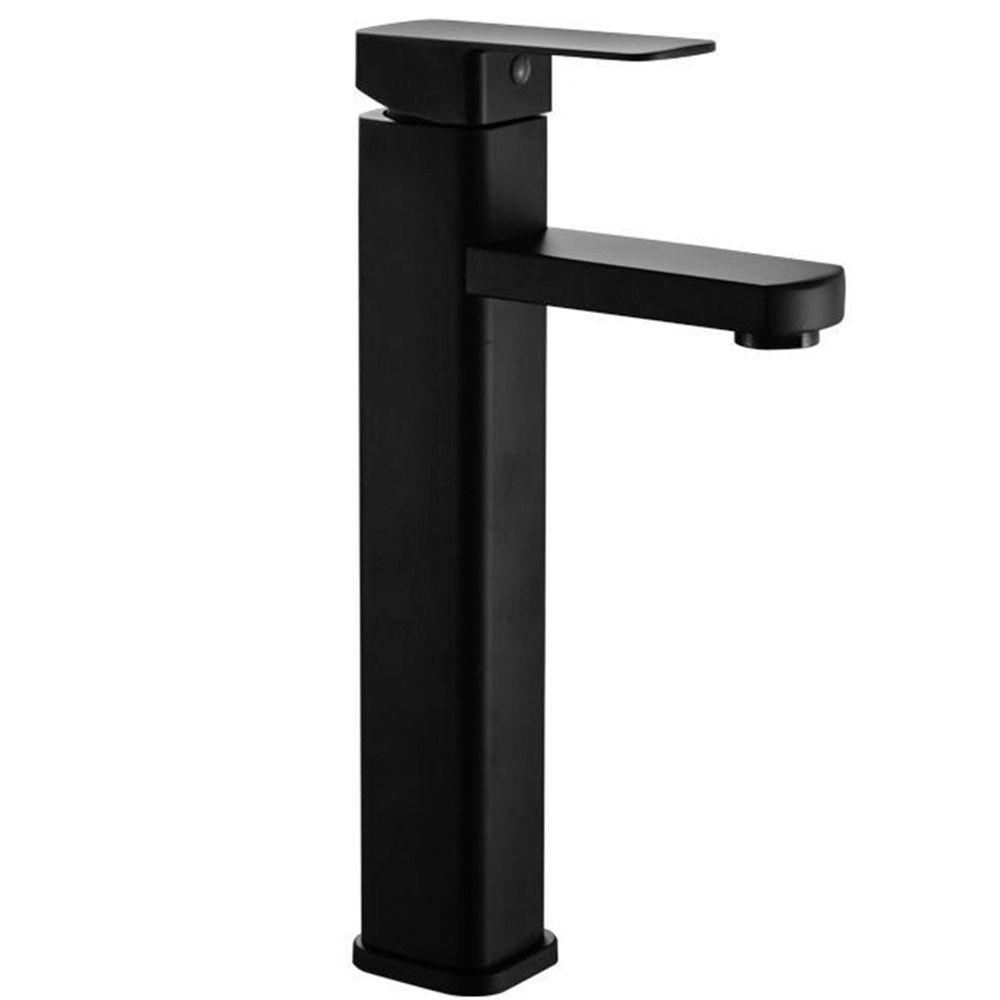 Torneira Monocomando Misturador 29cm Lorben Banheiro Quadrada Alta Preto Fosco - 2