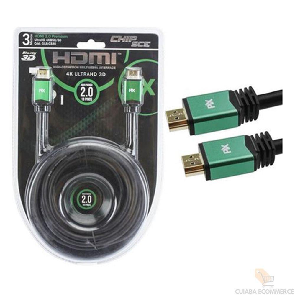 Cabo Hdmi Macho X Macho Transmissao De Qualidade 3m - 2